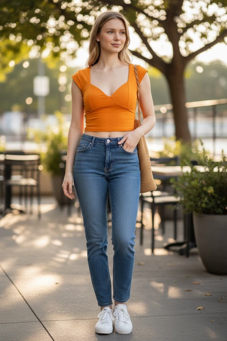 HALARA Top Size XL NEW Bright Neon Orange Crop Cropped Stretch